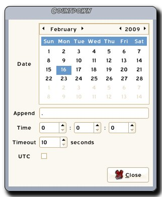 Pidgin Countdown Preferences Screenshot