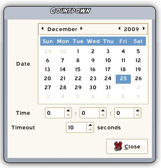 Pidgin Countdown Preferences Screenshot