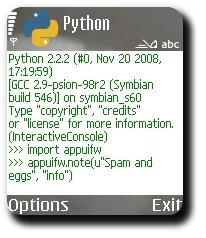 Python for S60 on Nokia N72